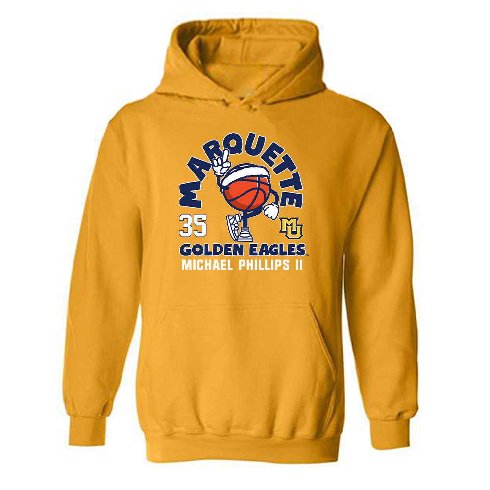 Marquette - NCAA Men's Basketball : Michael Phillips II - Fashion Shersey Hooded Sweatshirt-0