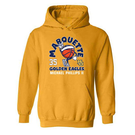 Marquette - NCAA Men's Basketball : Michael Phillips II - Fashion Shersey Hooded Sweatshirt-0