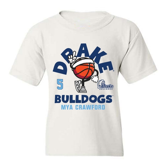 Drake - NCAA Women's Basketball : Mya Crawford - Fashion Shersey Youth T-Shirt-0