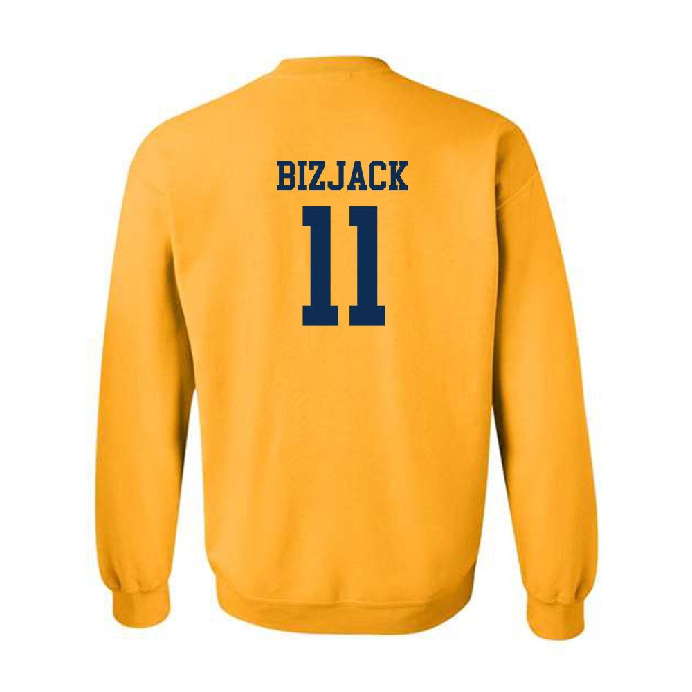 West Virginia - NCAA Men's Basketball : Finley Bizjack - Fashion Shersey Crewneck Sweatshirt-1