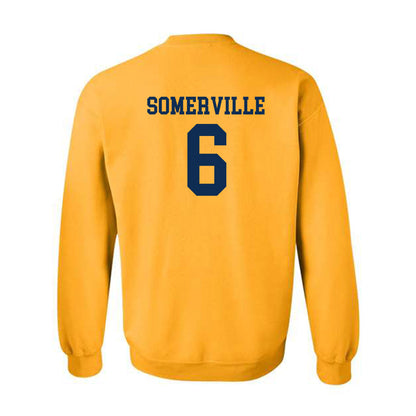 West Virginia - NCAA Men's Basketball : Martin Somerville - Fashion Shersey Crewneck Sweatshirt-1