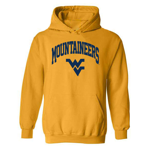 West Virginia - NCAA Women's Basketball : Kennedy Harris - Fashion Shersey Hooded Sweatshirt-0