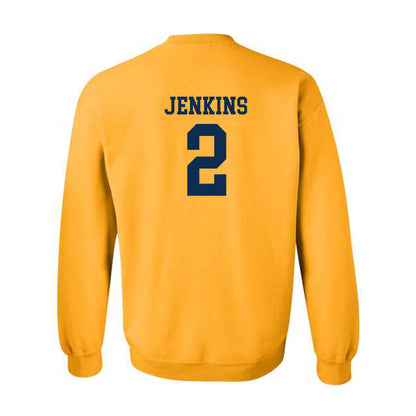 West Virginia - NCAA Men's Basketball : Amir Jenkins - Fashion Shersey Crewneck Sweatshirt-1