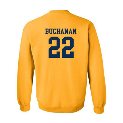 West Virginia - NCAA Men's Basketball : Javan Buchanan - Fashion Shersey Crewneck Sweatshirt-1