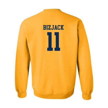 West Virginia - NCAA Men's Basketball : Finley Bizjack - Fashion Shersey Crewneck Sweatshirt-1