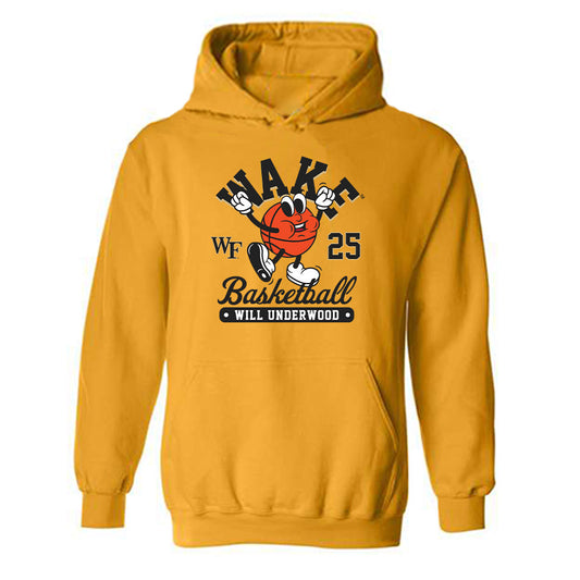 Wake Forest - NCAA Men's Basketball : Will Underwood - Fashion Shersey Hooded Sweatshirt-0