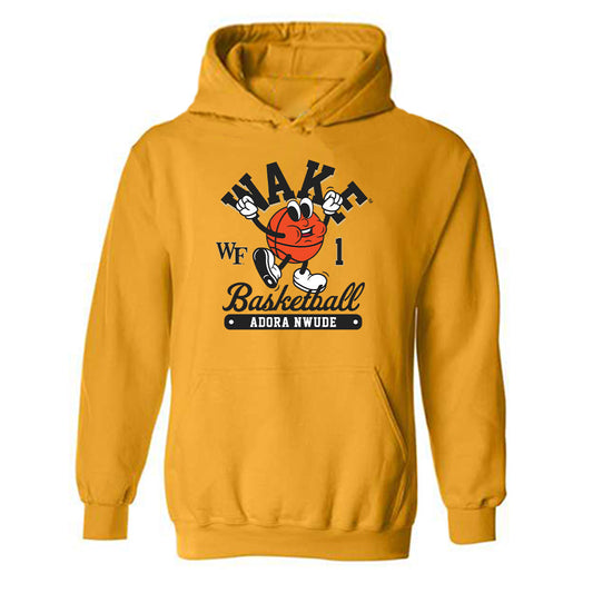 Wake Forest - NCAA Women's Basketball : Adora Nwude - Fashion Shersey Hooded Sweatshirt-0