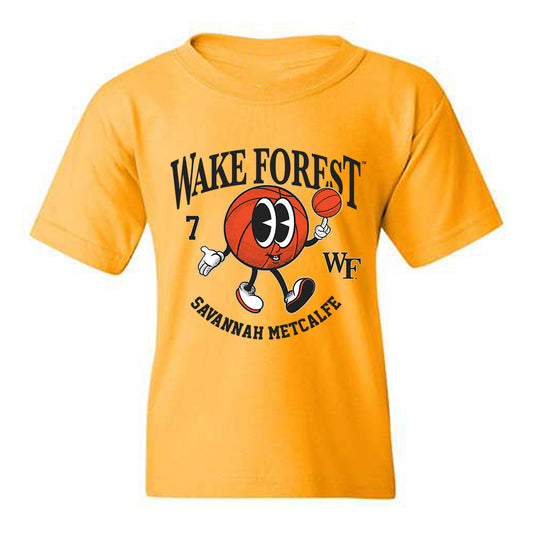 Wake Forest - NCAA Women's Basketball : Savannah Metcalfe - Fashion Shersey Youth T-Shirt-0