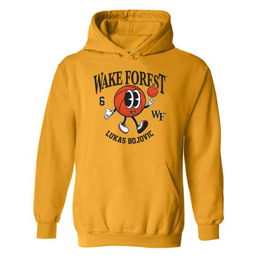 Wake Forest - NCAA Men's Basketball : Lukas Bojovic - Fashion Shersey Hooded Sweatshirt-0