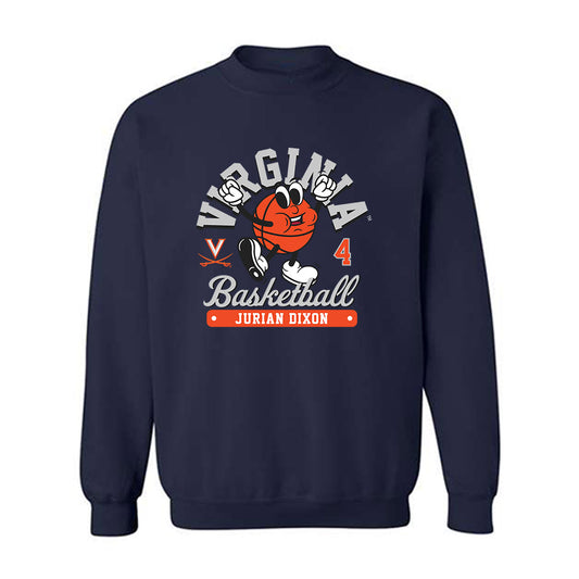 Virginia - NCAA Men's Basketball : Jurian Dixon - Fashion Shersey Crewneck Sweatshirt-0