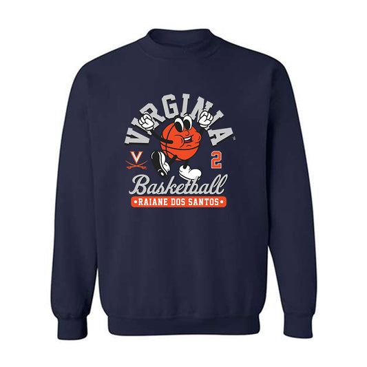 Virginia - NCAA Women's Basketball : Raiane Dos Santos - Fashion Shersey Crewneck Sweatshirt-0