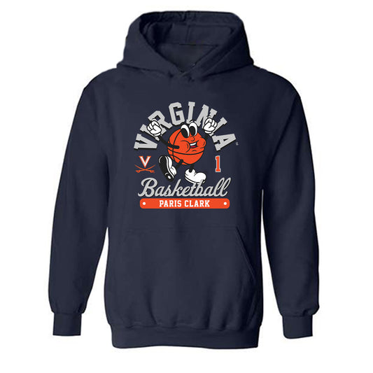 Virginia - NCAA Women's Basketball : Paris Clark - Fashion Shersey Hooded Sweatshirt-0