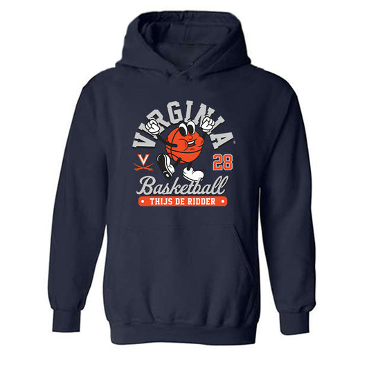 Virginia - NCAA Men's Basketball : Thijs De Ridder - Fashion Shersey Hooded Sweatshirt-0