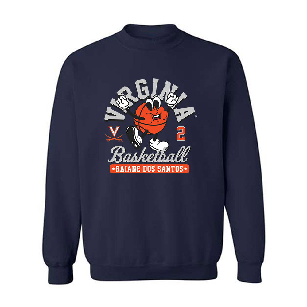 Virginia - NCAA Women's Basketball : Raiane Dos Santos - Fashion Shersey Crewneck Sweatshirt-0