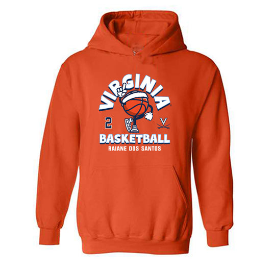 Virginia - NCAA Women's Basketball : Raiane Dos Santos - Fashion Shersey Hooded Sweatshirt-0