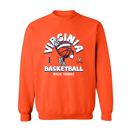 Virginia - NCAA Men's Basketball : Malik Thomas - Fashion Shersey Crewneck Sweatshirt-0