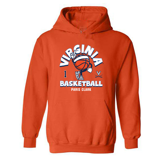 Virginia - NCAA Women's Basketball : Paris Clark - Fashion Shersey Hooded Sweatshirt-0