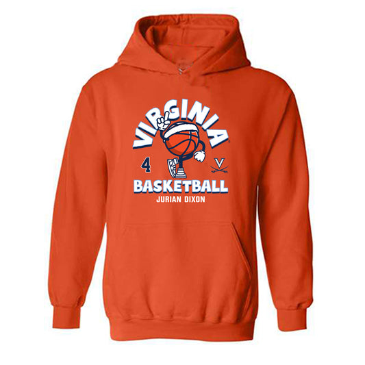 Virginia - NCAA Men's Basketball : Jurian Dixon - Fashion Shersey Hooded Sweatshirt-0