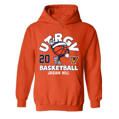 UTRGV - NCAA Men's Basketball : Josiah Hill - Fashion Shersey Hooded Sweatshirt-1