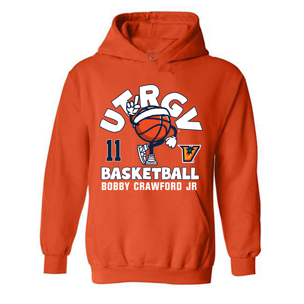 UTRGV - NCAA Men's Basketball : Bobby Crawford Jr - Fashion Shersey Hooded Sweatshirt-1
