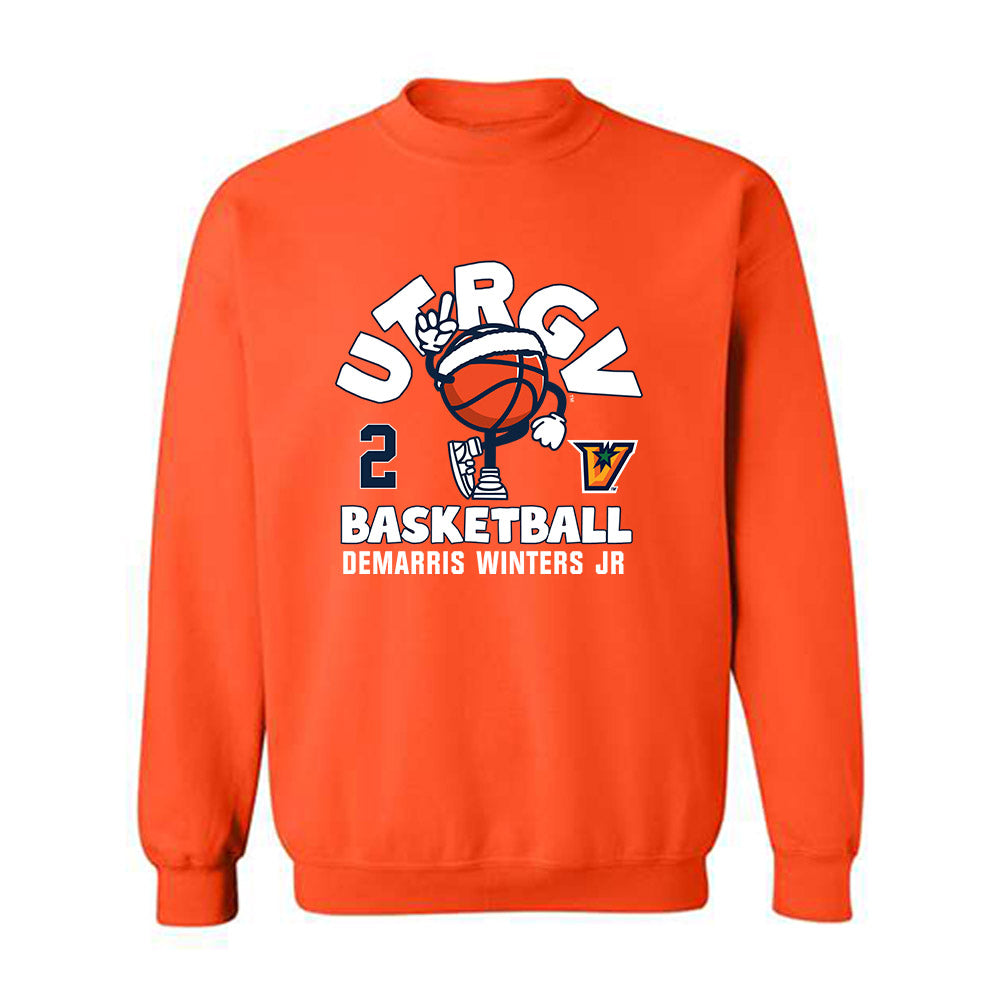 UTRGV - NCAA Men's Basketball : Demarris Winters Jr - Fashion Shersey Crewneck Sweatshirt-0