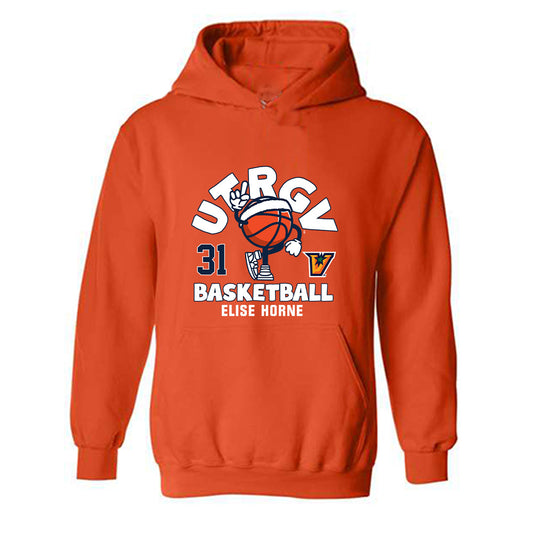 UTRGV - NCAA Women's Basketball : Elise Horne - Fashion Shersey Hooded Sweatshirt-0