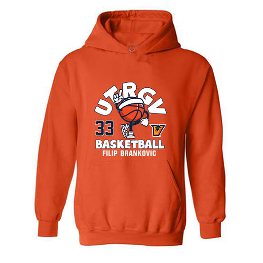 UTRGV - NCAA Men's Basketball : Filip Brankovic - Fashion Shersey Hooded Sweatshirt-0
