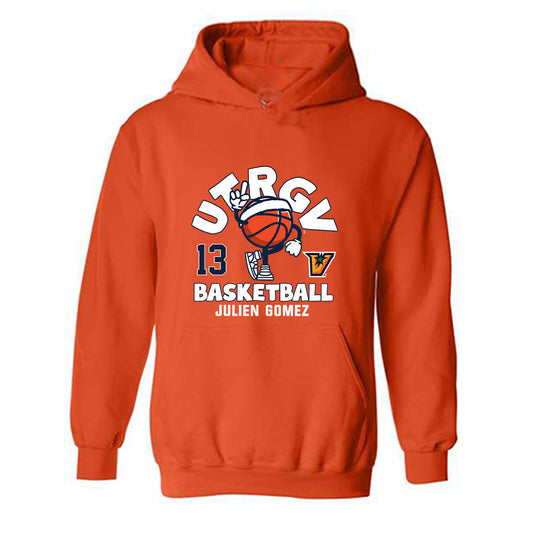 UTRGV - NCAA Men's Basketball : Julien Gomez - Fashion Shersey Hooded Sweatshirt-0