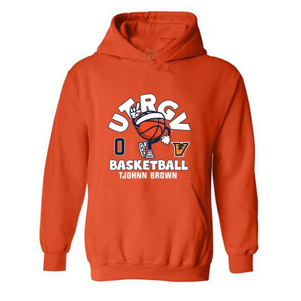 UTRGV - NCAA Men's Basketball : Tjohnn Brown - Fashion Shersey Hooded Sweatshirt-0