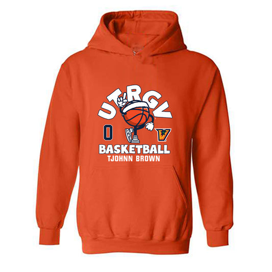 UTRGV - NCAA Men's Basketball : Tjohnn Brown - Fashion Shersey Hooded Sweatshirt-0