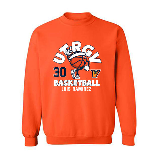 UTRGV - NCAA Men's Basketball : Luis Ramirez - Fashion Shersey Crewneck Sweatshirt-0