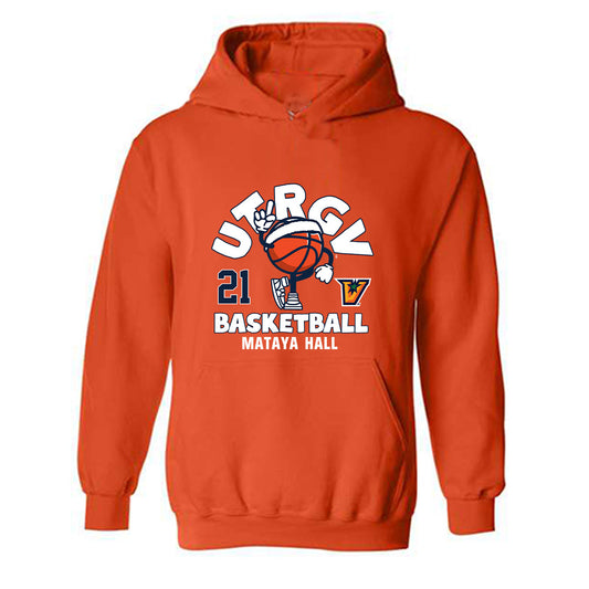 UTRGV - NCAA Women's Basketball : mataya hall - Fashion Shersey Hooded Sweatshirt-0