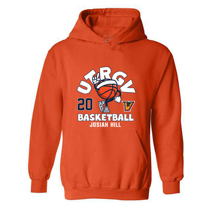 UTRGV - NCAA Men's Basketball : Josiah Hill - Fashion Shersey Hooded Sweatshirt-0
