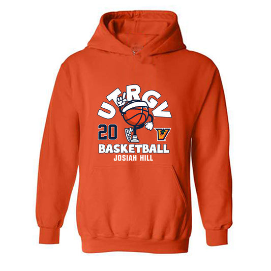 UTRGV - NCAA Men's Basketball : Josiah Hill - Fashion Shersey Hooded Sweatshirt-0