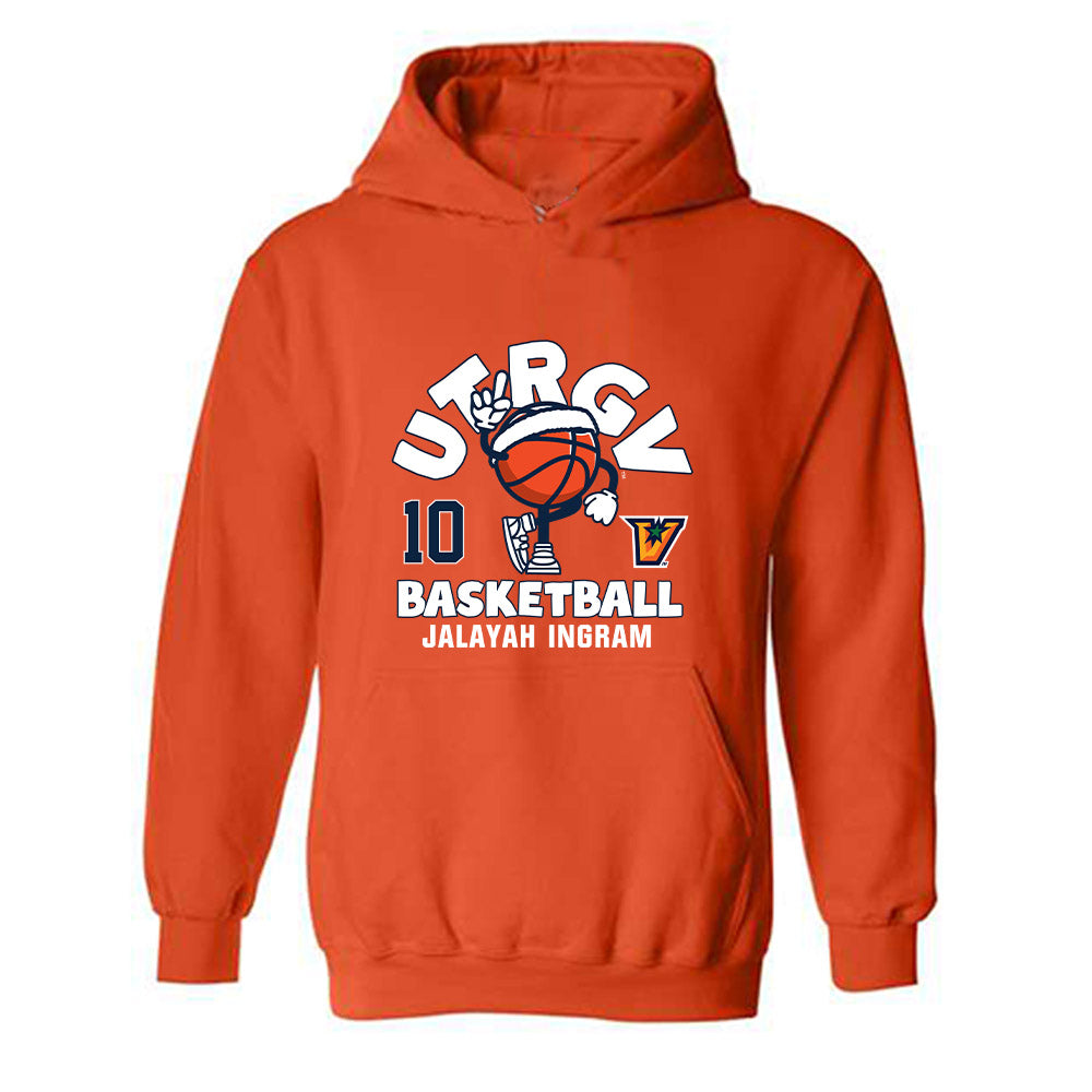 UTRGV - NCAA Women's Basketball : Jalayah Ingram - Fashion Shersey Hooded Sweatshirt-0