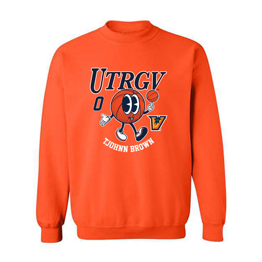 UTRGV - NCAA Men's Basketball : Tjohnn Brown - Fashion Shersey Crewneck Sweatshirt-0