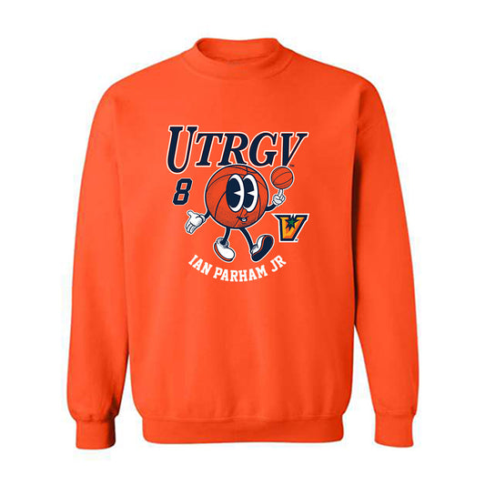 UTRGV - NCAA Men's Basketball : Ian Parham Jr - Fashion Shersey Crewneck Sweatshirt-0
