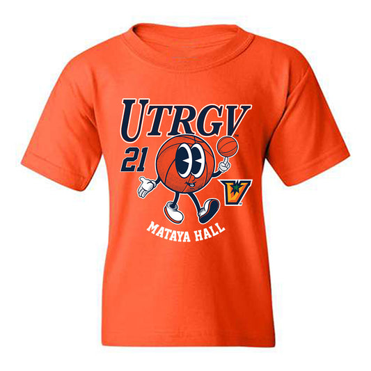 UTRGV - NCAA Women's Basketball : mataya hall - Fashion Shersey Youth T-Shirt-0