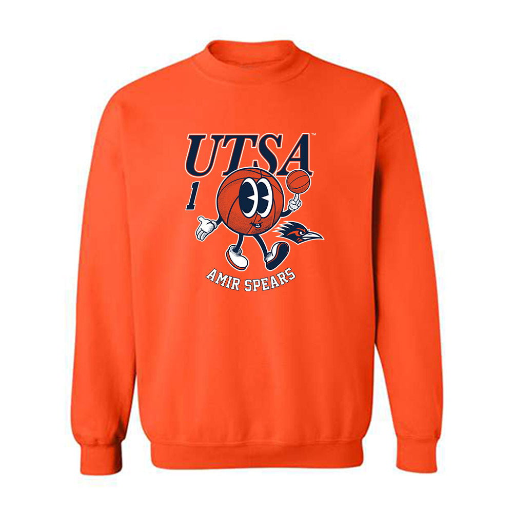 UTSA - NCAA Men's Basketball : Amir Spears - Fashion Shersey Crewneck Sweatshirt-0