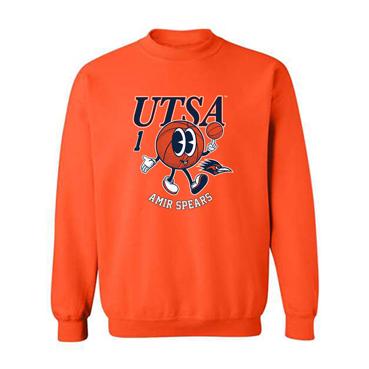 UTSA - NCAA Men's Basketball : Amir Spears - Fashion Shersey Crewneck Sweatshirt-0