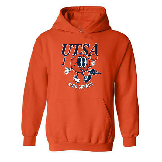 UTSA - NCAA Men's Basketball : Amir Spears - Fashion Shersey Hooded Sweatshirt-0