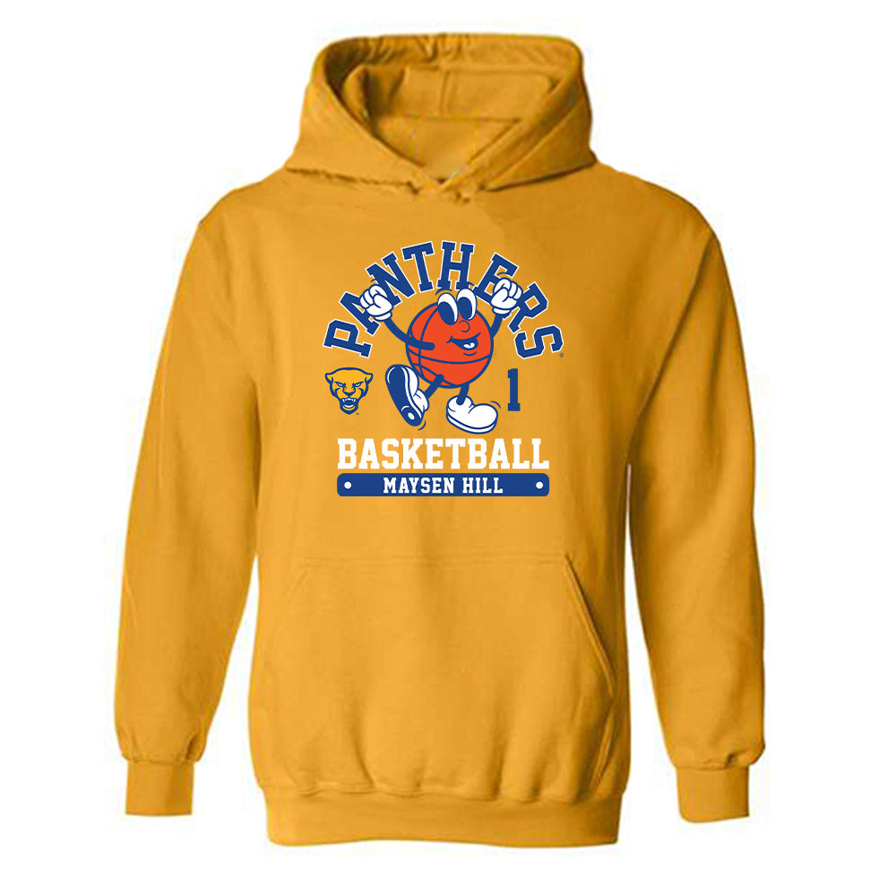 Pittsburgh - NCAA Women's Basketball : Maysen Hill - Fashion Shersey Hooded Sweatshirt-0