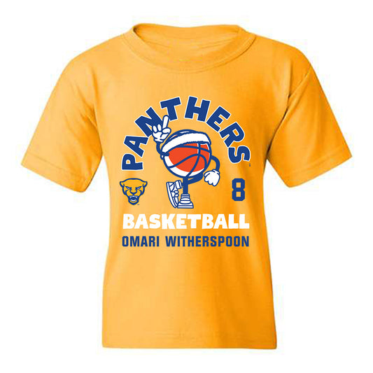 Pittsburgh - NCAA Men's Basketball : Omari Witherspoon - Fashion Shersey Youth T-Shirt-0