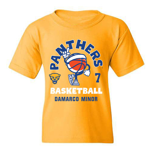 Pittsburgh - NCAA Men's Basketball : Damarco Minor - Fashion Shersey Youth T-Shirt-0