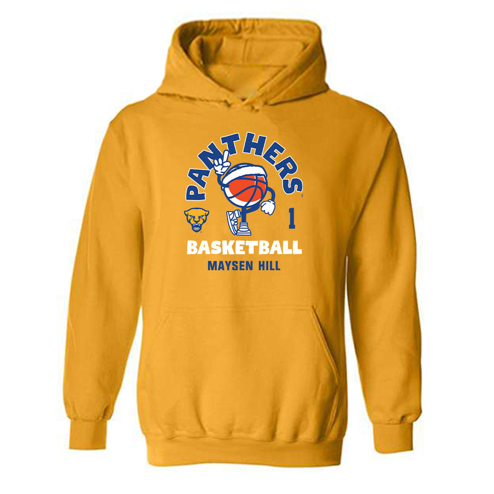 Pittsburgh - NCAA Women's Basketball : Maysen Hill - Fashion Shersey Hooded Sweatshirt-0