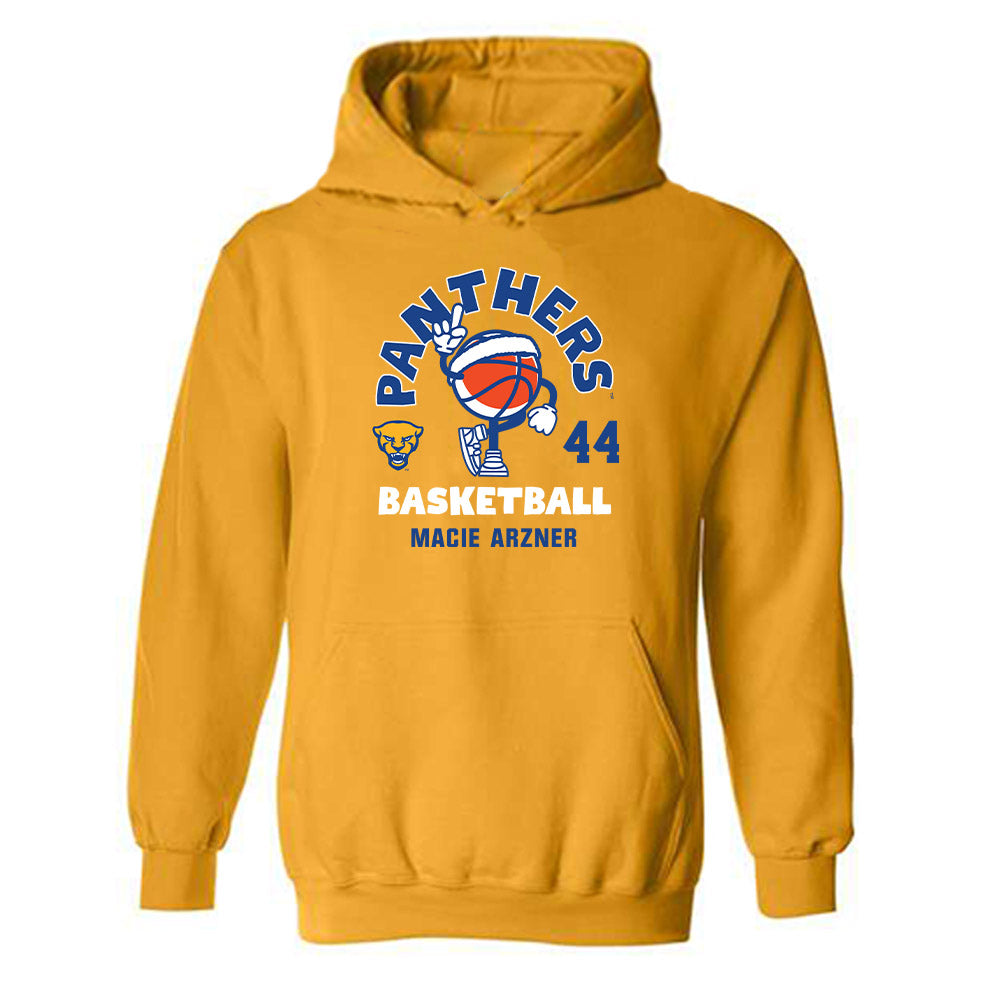 Pittsburgh - NCAA Women's Basketball : Macie Arzner - Fashion Shersey Hooded Sweatshirt-0