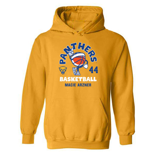 Pittsburgh - NCAA Women's Basketball : Macie Arzner - Fashion Shersey Hooded Sweatshirt-0
