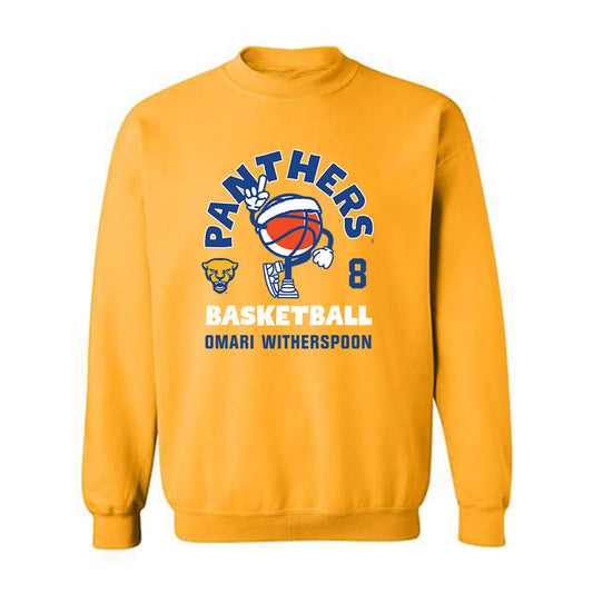 Pittsburgh - NCAA Men's Basketball : Omari Witherspoon - Fashion Shersey Crewneck Sweatshirt-0