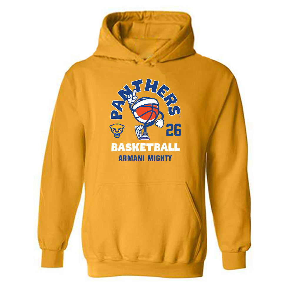 Pittsburgh - NCAA Men's Basketball : Armani Mighty - Fashion Shersey Hooded Sweatshirt-0