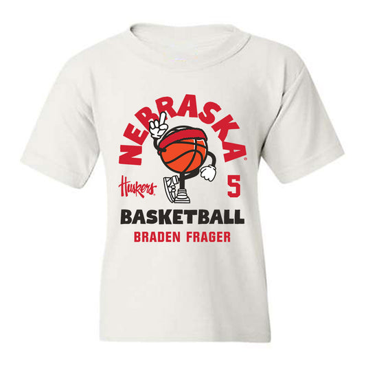 Nebraska - NCAA Men's Basketball : Braden Frager - Fashion Shersey Youth T-Shirt-0